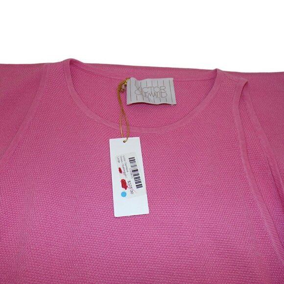 Victor Glemaud Pique Tank Dress Bubblegum Pink  Cut out Back Size L NWT - Picture 7 of 7